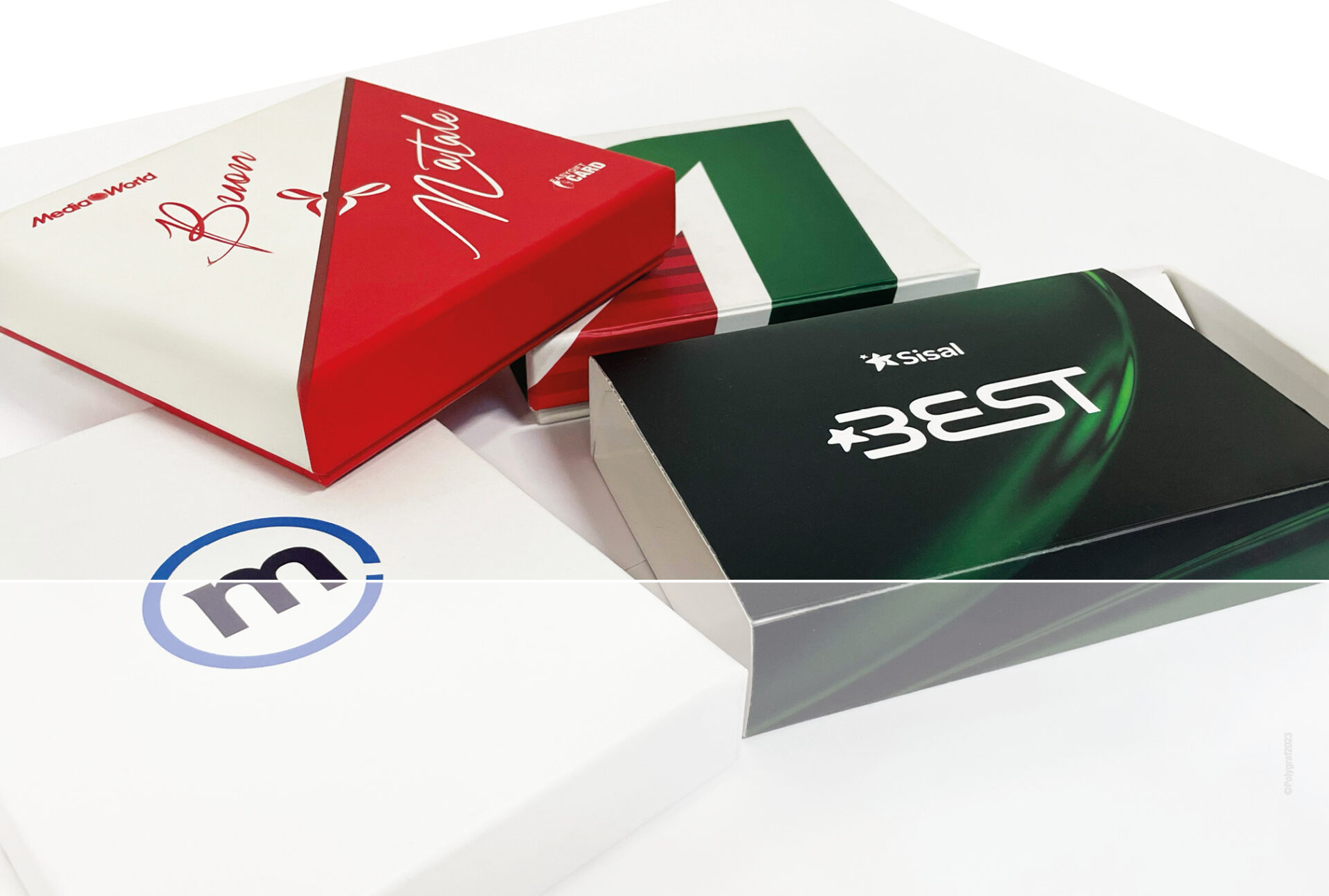 ©Polygraf Astucci Cofanetti Sisal Mediolanum Mediaworld Alitalia